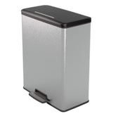 Curver Deco Pedal Bin 65L - Silver